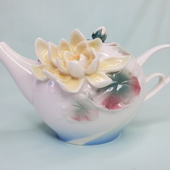 Franz Porcelain Miniature Teapot FZ00816 - Picture 9 of 13